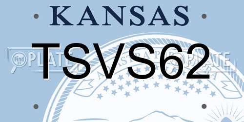 TSVS62 Kansas License Plate