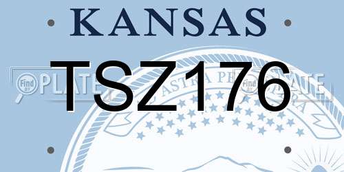 TSZ176 Kansas License Plate