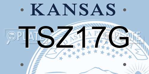 TSZ17G Kansas License Plate