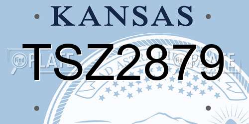 TSZ2879 Kansas License Plate
