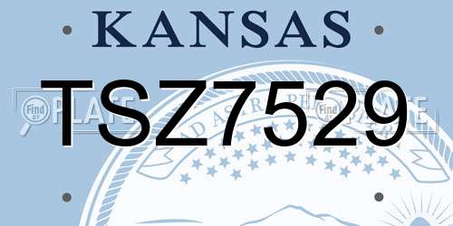 TSZ7529 Kansas License Plate