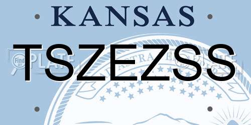 TSZEZSS Kansas License Plate