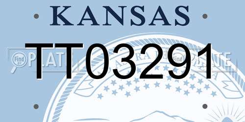 TT03291 Kansas License Plate