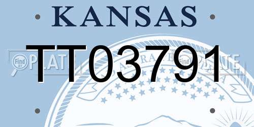 TT03791 Kansas License Plate