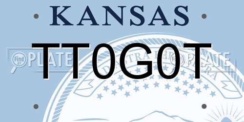 TT0G0T Kansas License Plate