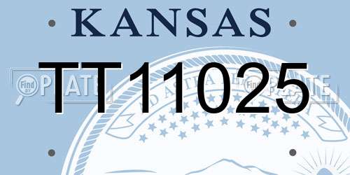 TT11025 Kansas License Plate