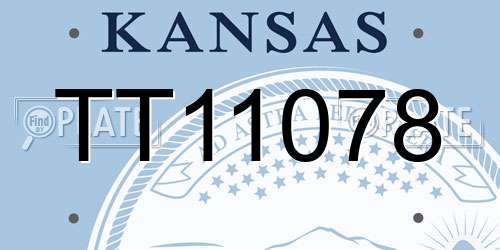 TT11078 Kansas License Plate