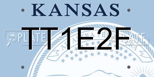 TT1E2F Kansas License Plate