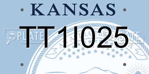 TT1I025 Kansas License Plate