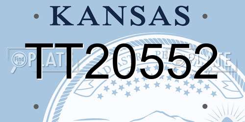 TT20552 Kansas License Plate