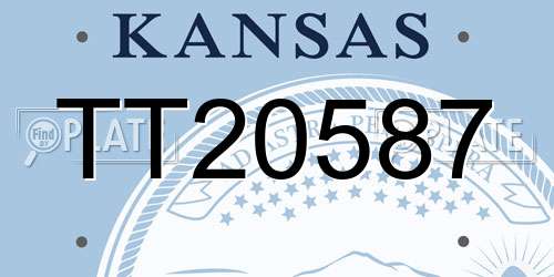 TT20587 Kansas License Plate