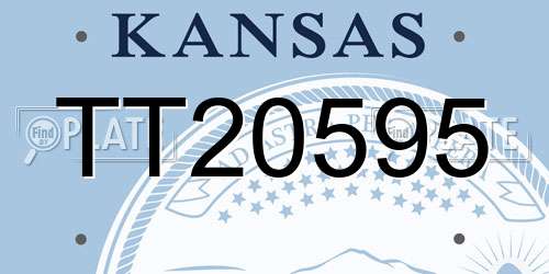 TT20595 Kansas License Plate
