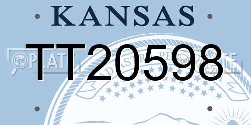 TT20598 Kansas License Plate