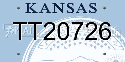 TT20726 Kansas License Plate