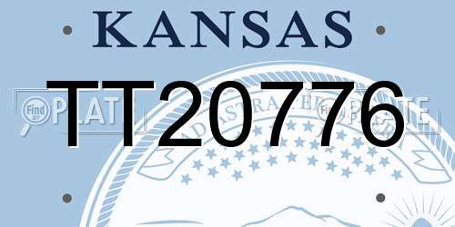 TT20776 Kansas License Plate
