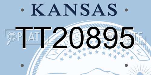 TT20895 Kansas License Plate
