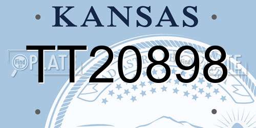 TT20898 Kansas License Plate