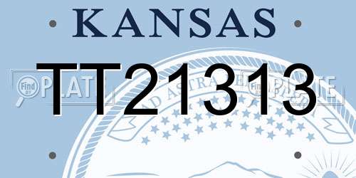 TT21313 Kansas License Plate