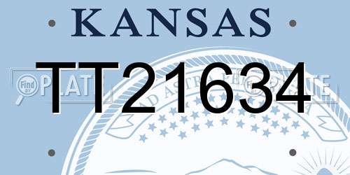 TT21634 Kansas License Plate