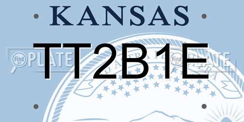 TT2B1E Kansas License Plate