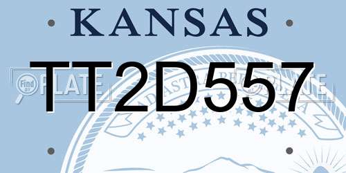 TT2D557 Kansas License Plate
