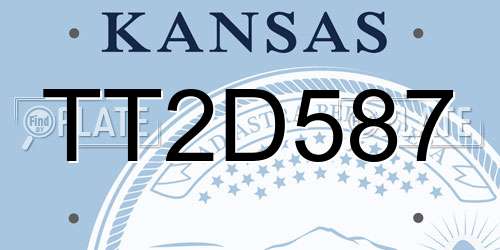 TT2D587 Kansas License Plate