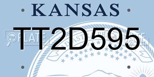 TT2D595 Kansas License Plate
