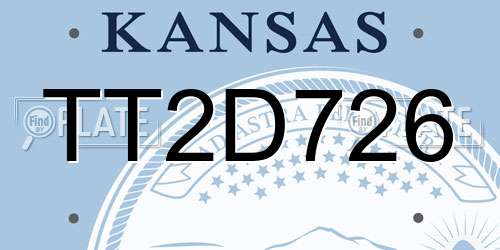TT2D726 Kansas License Plate