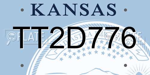 TT2D776 Kansas License Plate