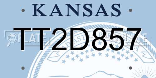 TT2D857 Kansas License Plate