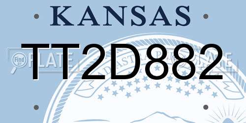TT2D882 Kansas License Plate