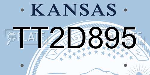 TT2D895 Kansas License Plate