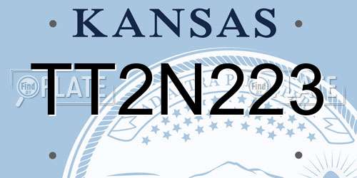 TT2N223 Kansas License Plate
