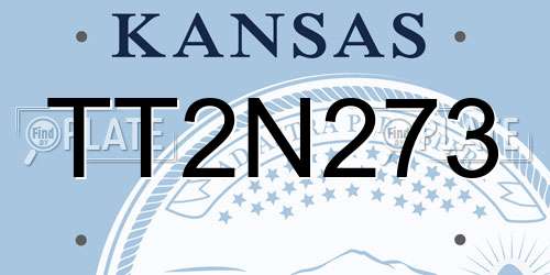 TT2N273 Kansas License Plate
