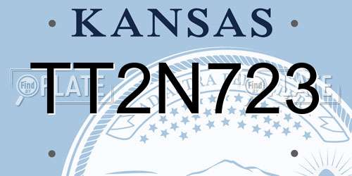TT2N723 Kansas License Plate
