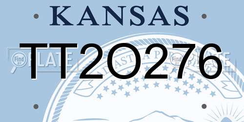 TT2O276 Kansas License Plate