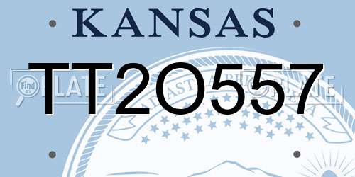 TT2O557 Kansas License Plate