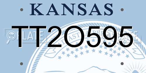 TT2O595 Kansas License Plate