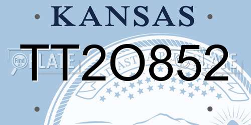 TT2O852 Kansas License Plate