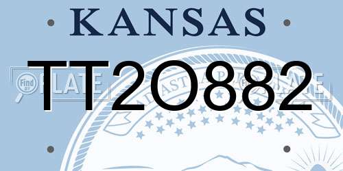 TT2O882 Kansas License Plate
