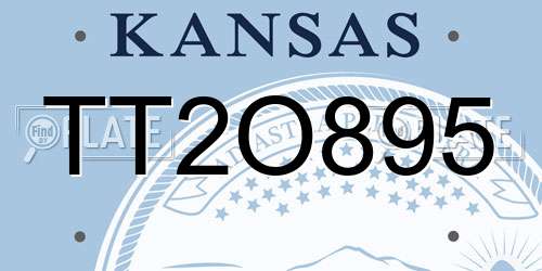 TT2O895 Kansas License Plate