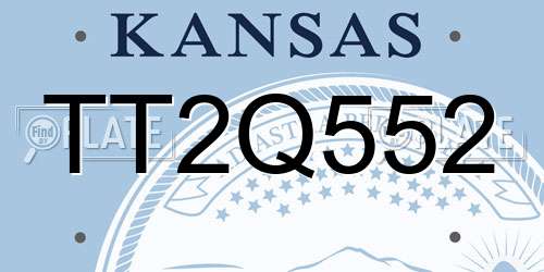 TT2Q552 Kansas License Plate