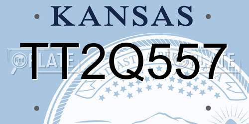 TT2Q557 Kansas License Plate