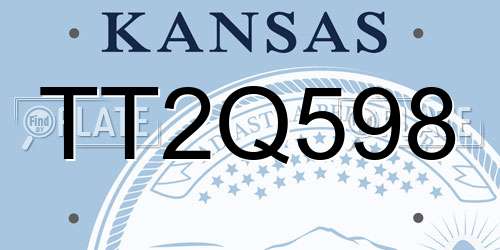TT2Q598 Kansas License Plate