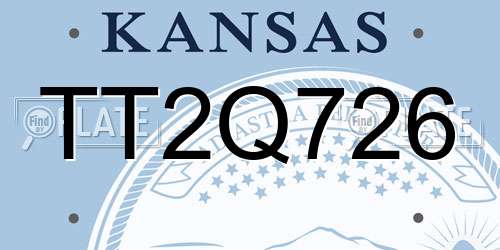 TT2Q726 Kansas License Plate