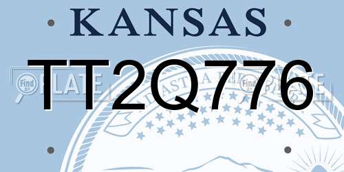 TT2Q776 Kansas License Plate