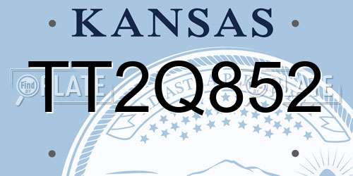 TT2Q852 Kansas License Plate