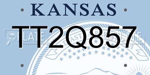TT2Q857 Kansas License Plate