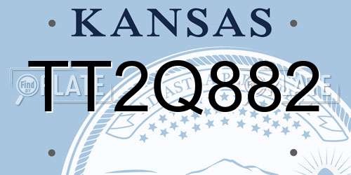 TT2Q882 Kansas License Plate