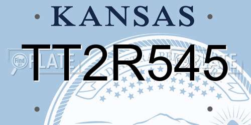 TT2R545 Kansas License Plate